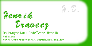 henrik dravecz business card